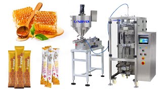 Automatic Vertical Pouch Bag Filling Sealing Stick Sachet Liquid Honey Packing Machine