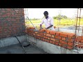 Techniques of construction-how to build brick wall easily and different work-using by sand cement