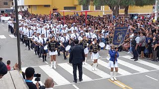 Banda de Músicos y de Guerra de la I. E. Benjamín Franklin de Cartavio año 2023.