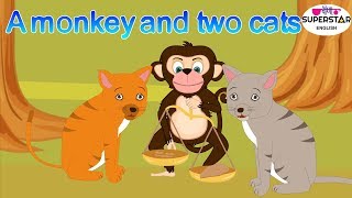 Monkey And Two Cats English Moral Stories For Kids Cartoon Stories For Kids