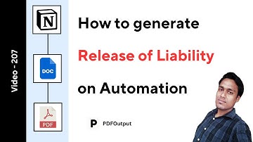 Release of Liability PDF Generator | How to create PDFs on automation using Notion Database