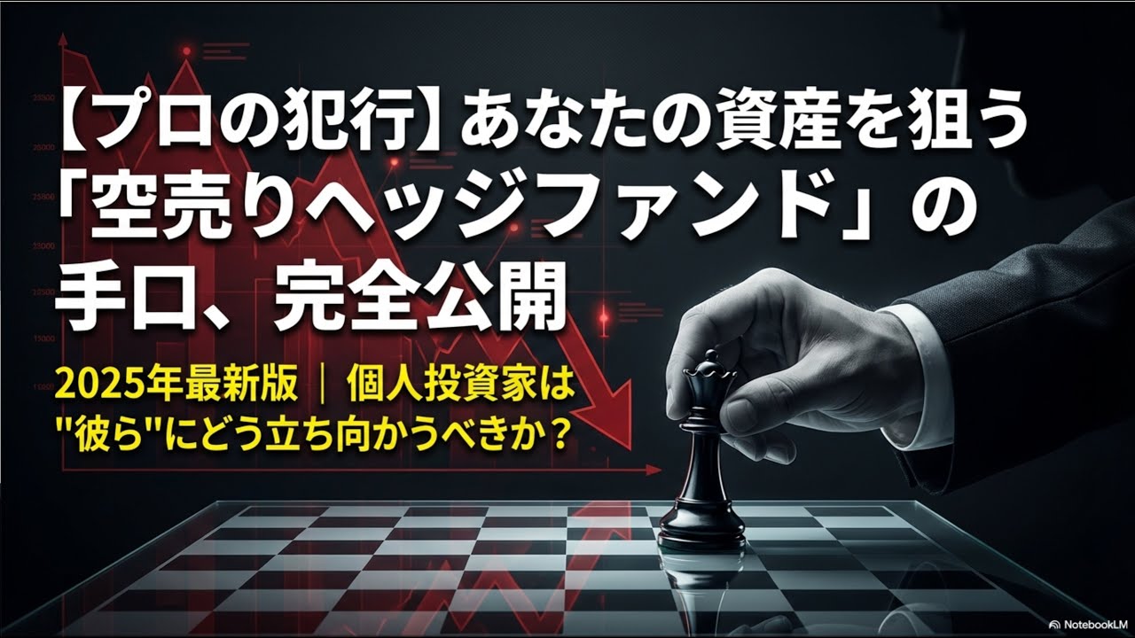 空売りヘッジファンドを完全公開‼】 日本株式市場における個人投資家を標的とした空売りヘッジファンドの構造的分析と活動実態に関する包括的調査報告書｜Desk  Research Design