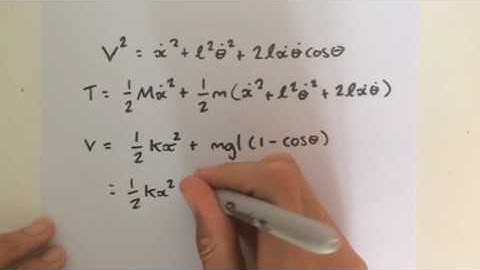 Equations of motion of a pendulum attached to a mass on a spring