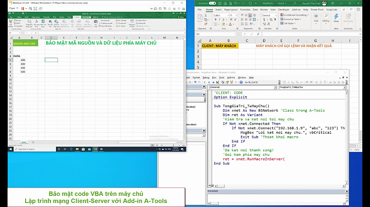 Hướng dẫn chạy code vba và addin