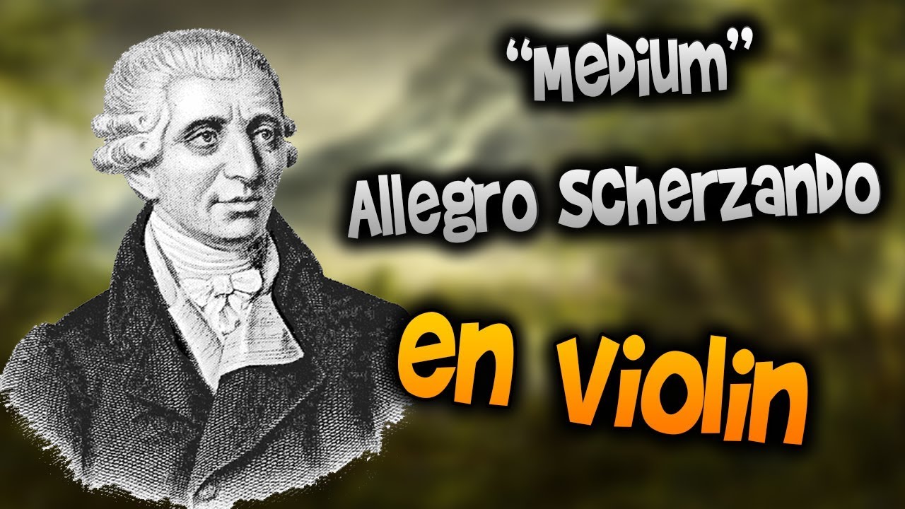 Haydn Allegro Scherzando in F Major en Violíntab,tutorial,partitura
