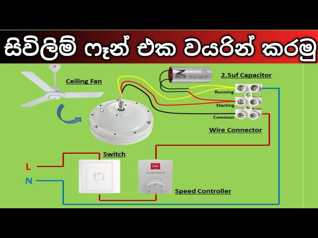 Capacitor Ceiling Fan Wiring Diagram