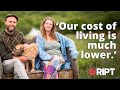 Young family living sustainably in the irish countryside