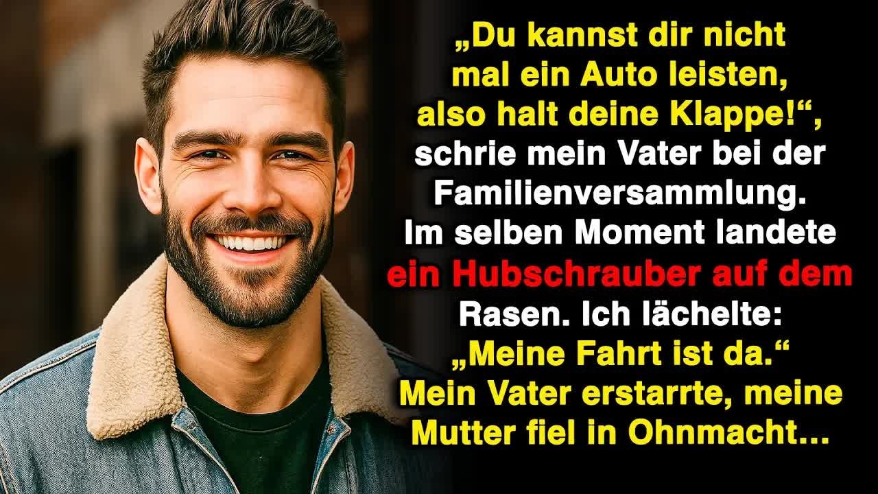 Meine Eltern sagten, ich sei arm – dann landete mein Helikopter  Mein Vater erstarrte und…