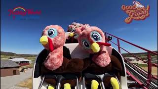 Holiday World  Good Gravy  Roller Coaster POV Stuffed Turkeys riding