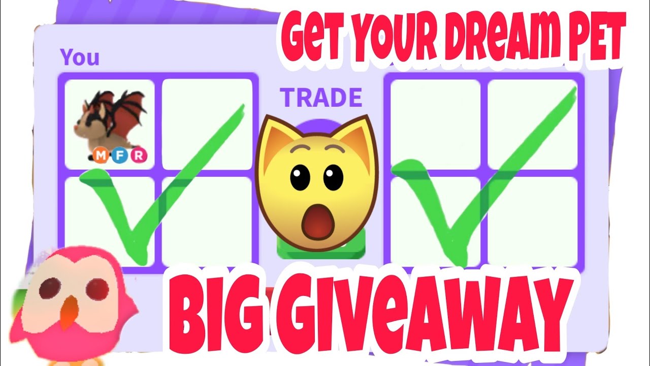 Get Your Dream Pet In Adopt Me/ Adopt me Giveaway YouTube