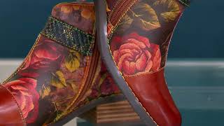 L'Artiste by Spring Step Leather Ankle Boots -Georgiana Rose on QVC