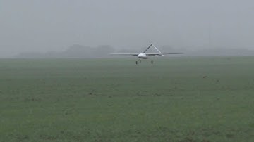 Penguin B UAV automatic landing on unimproved runway