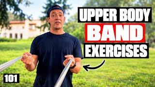 Full Upper Body Workout with a Resistance Band (Shoulders, Arms, and Back)