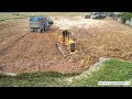 Incredible The Last Update Project Complete 60% With Small Bulldozer Pushing Soil &amp;6Wheel Dump Truck