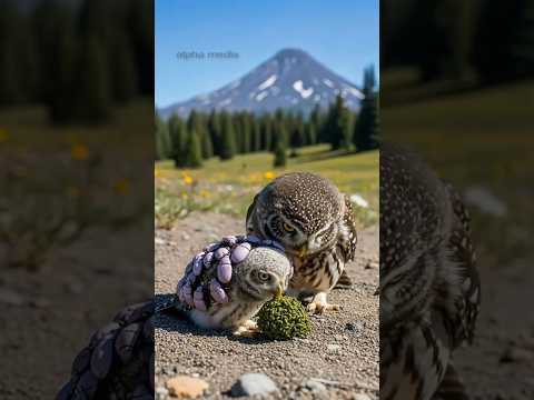 Brave Lady Rescues A Baby Owl Chick From Deadly Beetles! #birds #owl #chicks #humanity