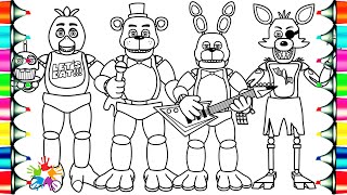 Five Nights at Freddy's New Coloring Pages / How To Color All Main Characters from FNAF / NCS Music