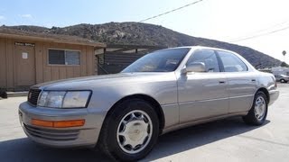 1993 Lexus LS400 4.0L V8 XF10 LS 400 Toyota Sedan Start Up & Walkaround Review Video