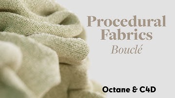 Cinema 4D Tutorial - Procedural Bouclé Fabric (Octane)