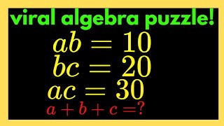 Information Can You Solve This Viral Algebra PuzzleFind a+b+c.#maths #algebra #mathematics #mathstricks Guide