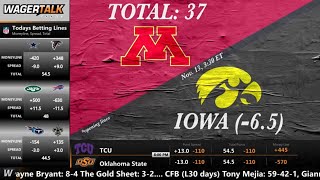 Iowa Hawkeyes vs Minnesota Golden Gophers Picks and Predictions | Big Ten Football Preview | Nov 13