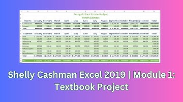 Module 1: Textbook Project | Shelly Cashman Excel 2019 #module1 #textbookproject #shellycashman