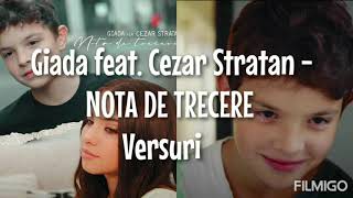 Giada feat. Cezar Stratan - Nota de trecere (Versuri/Lyrics)