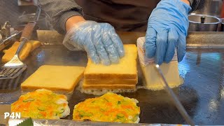 Ham Cheese Egg Toast - Korean Street Food