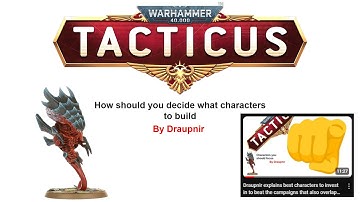 Draupnir talks about how you should decide what characters to build
