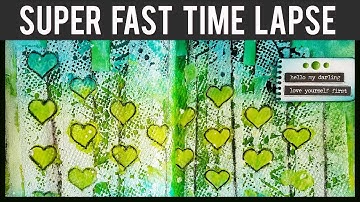 Speed Through → Paper Towel Background + Dylusions Spray Inks - Mixed Media Art Journal
