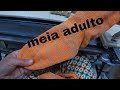 Meia de trico à máquina para adulto