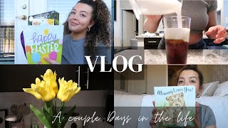VLOG- A couple days in my life- Easter basket haul, baby shower gifts, Iced Coffee Recipe & more!