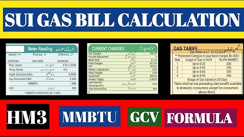 Sui Gas Bill Calculation Method|Formula|Utility Bills|Hindi