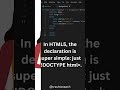 Why You Need DOCTYPE in HTML! 🌐 #shorts #html