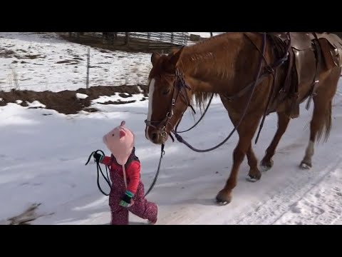Emma and Cinnamon | Little Girl and Horse Are Best Friends
