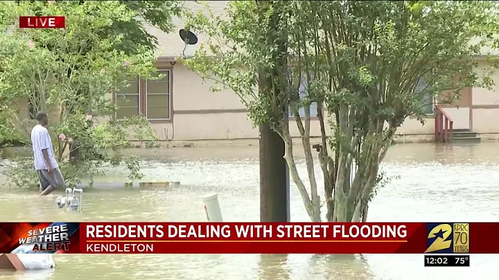 Water covers parts of Kendleton in Fort Bend County