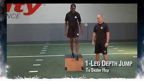 1 Leg Depth Jump to Skater Hop