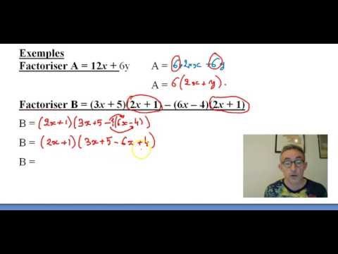Factorisation simple distributivité