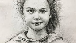 How to draw of a girl with charcoal
