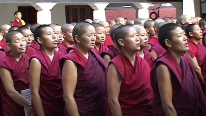 Life of Tibetan Buddhist nuns at Dolma Ling Nunnery near Dharamsala