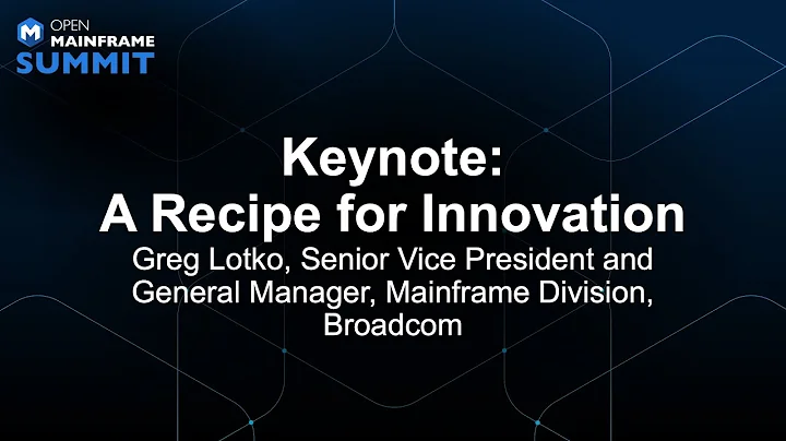 Keynote: A Recipe for Innovation - Greg Lotko, Sen...