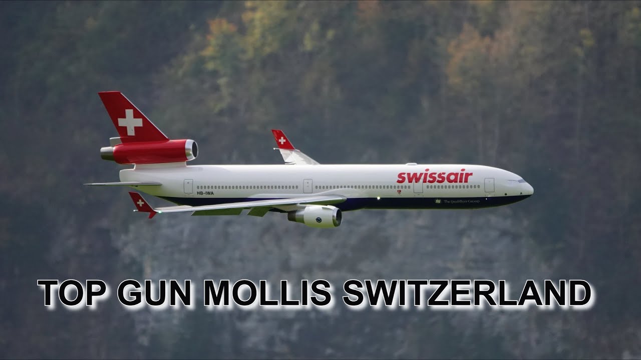 McDonnell Douglas SWISSAIR MD -11 scale 1/16 TOP GUN MOLLIS - YouTube