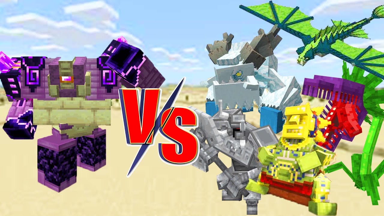 Ender Guardian (L_Ender 's Cataclysm) vs Mowzie's mobs