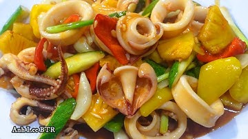 Anh Lee BTR | Những BÍ QUYẾT làm Mực Xào Chua Ngọt, món ngon mỗi ngày
