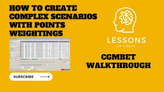 How to create complex scenarios with weighting factors in CGMBet