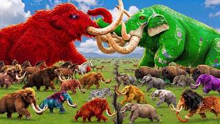 Epic Battle Prehistoric Elephant vs T-Rex Dinosaurs Vs 66 Wild Animals Animal Revolt Battle Simulato screenshot 2