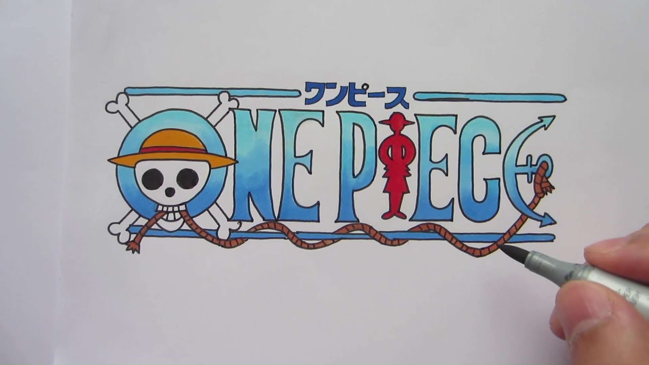 How To Draw One Piece Logo No Ruler Youtube