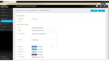 RUCKUS Cloudpath Enrollment System—MDU Tenant Portal (Part 3)