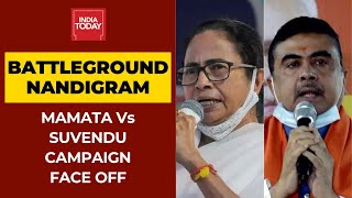 Mamata Banerjee Vs Suvendu Adhikari Mega Campaign Face Off In Nandigram