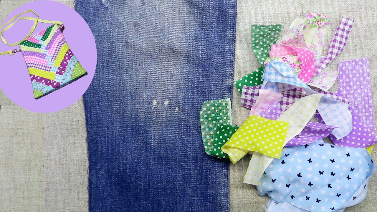 Ideas for making a phone bag out of old jeans and scrap fabric | sewing ...