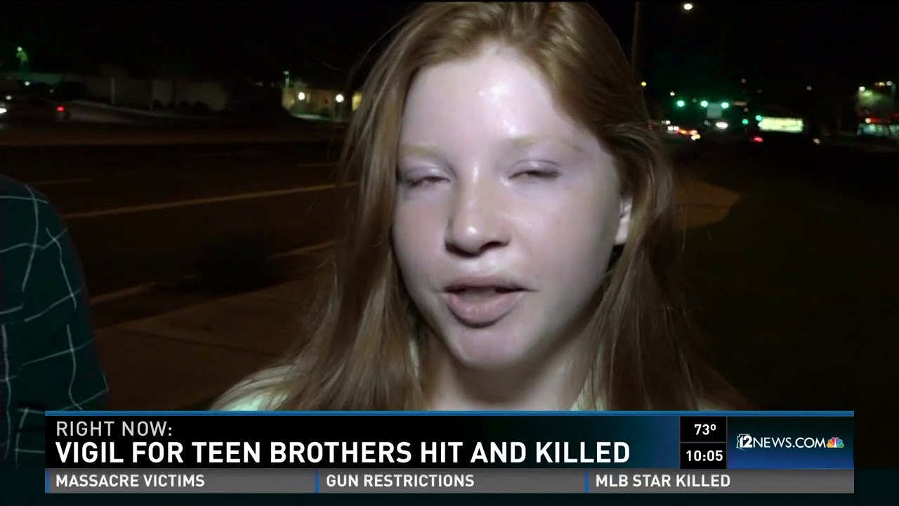 Candlelight vigil held for teen brothers who died in car crash - YouTube
